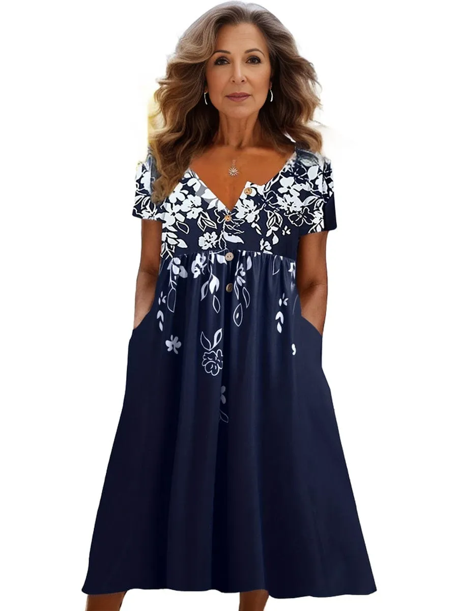 Casual Loose Short Sleeve Dress