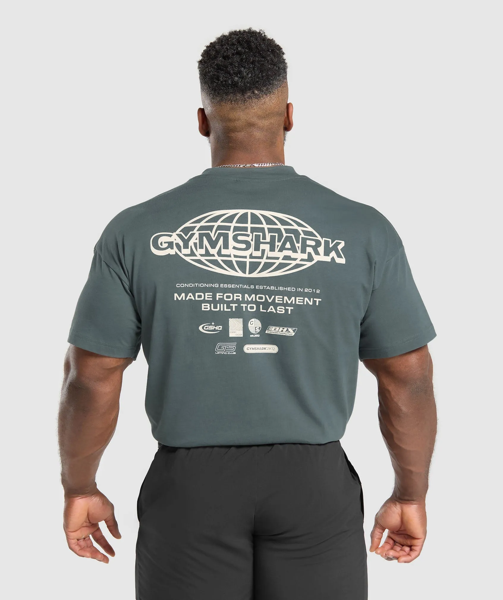 Gymshark Worldwide T-Shirt - Strong Grey