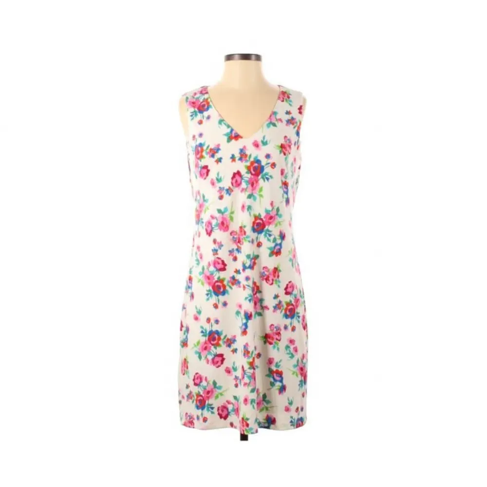 KARL LAGERFELD Women's White Sleeveless Floral Shift Dress