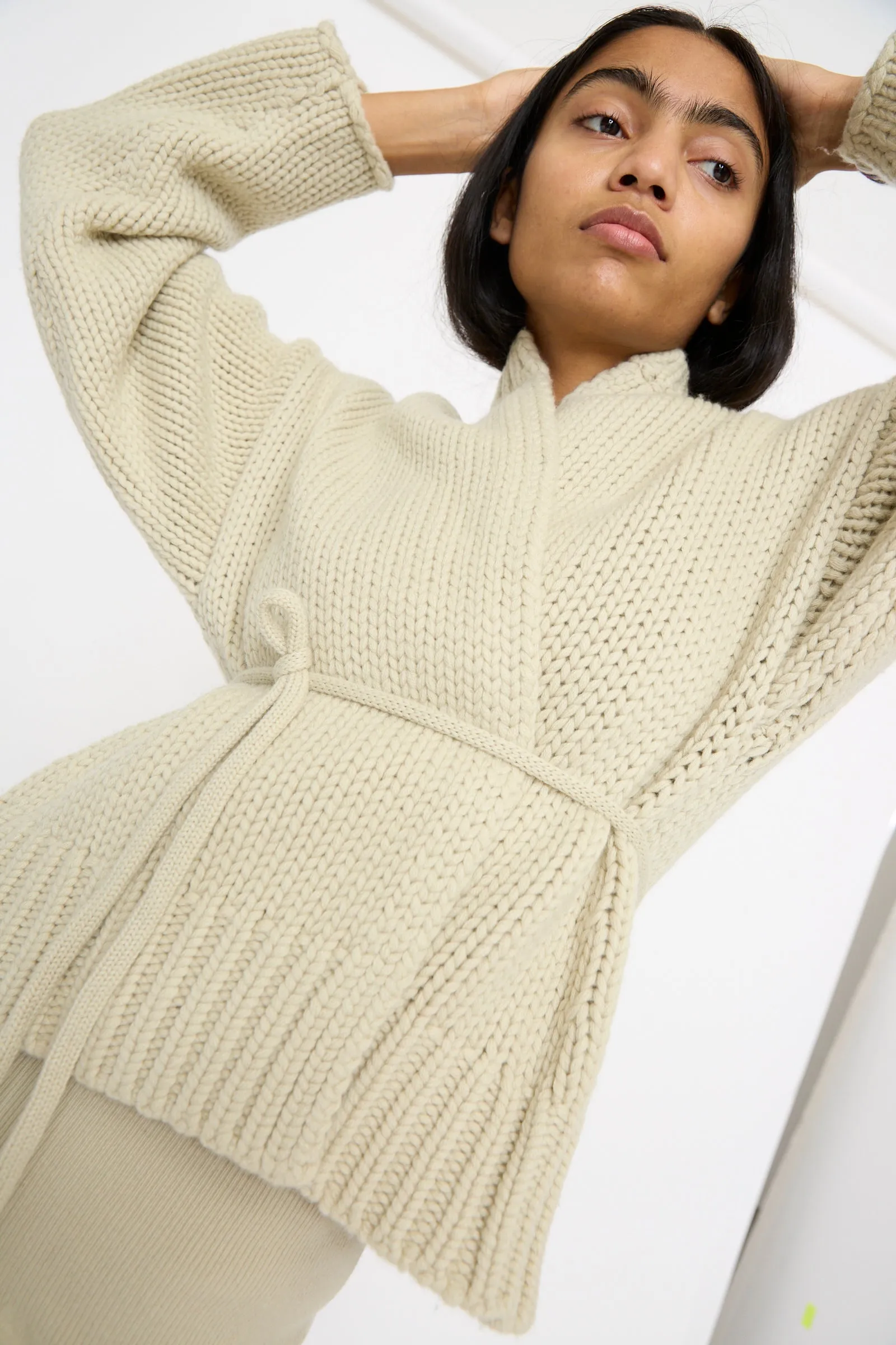 No. 384 Ginza Handknit Cardigan in Desert