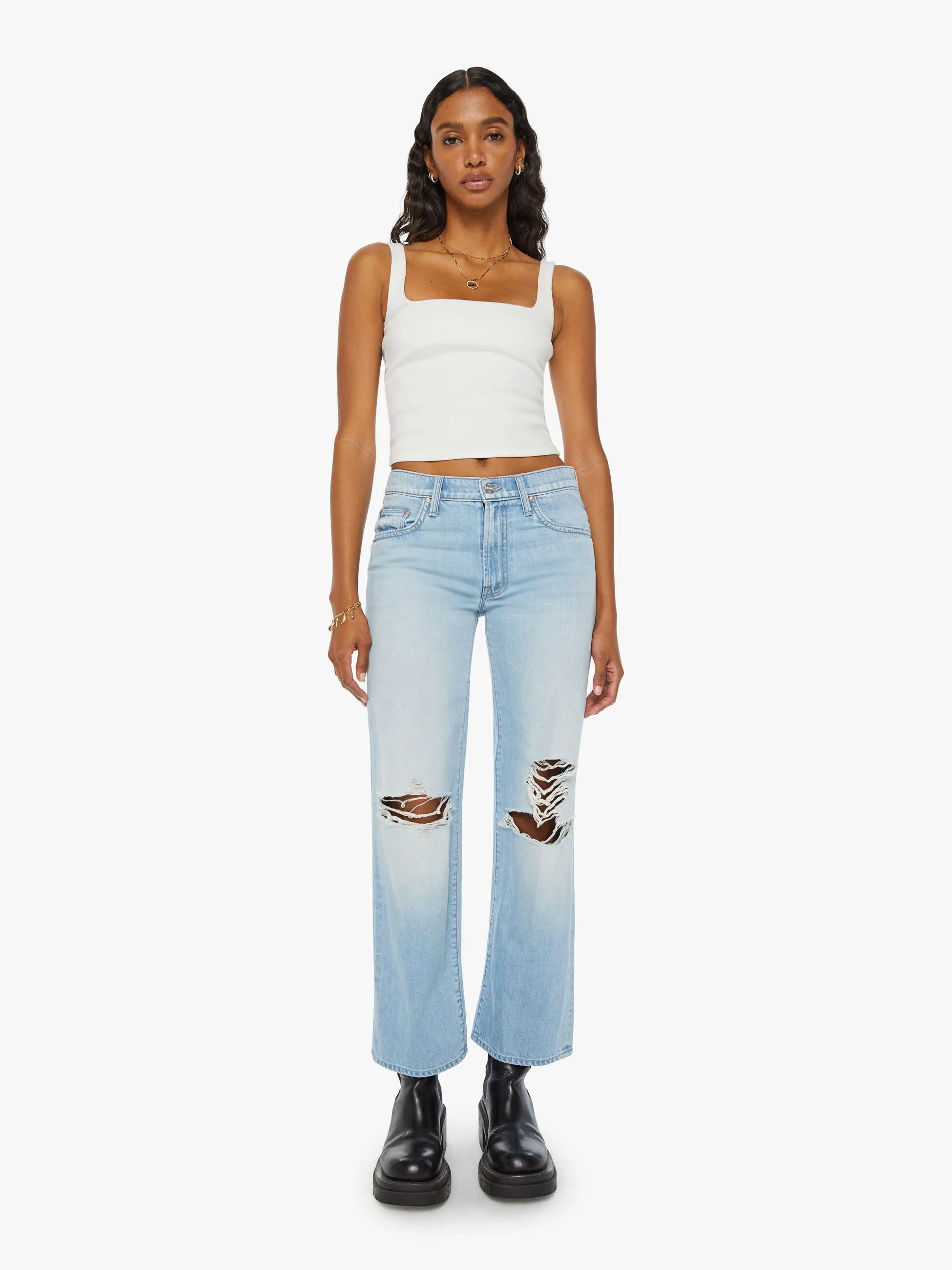 The Mid Rise Rambler Zip Flood - Ripped Off